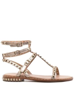 ASH 'Play' Gold Studded Sandals