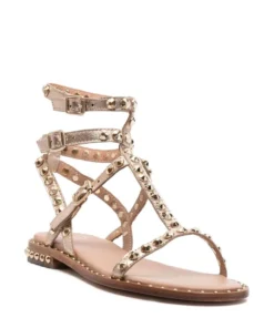 ASH 'Play' Gold Studded Sandals