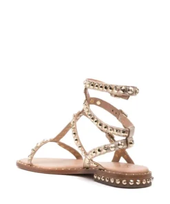 ASH 'Play' Gold Studded Sandals
