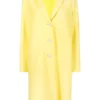 Harris Wharf London Clothing Yellow 'Pressed Wool Light Overcoat'