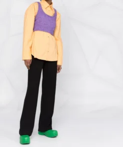 Baum Und Pferdgarten Purple 'Cesya' Cropped Knit Vest Clothing