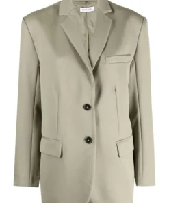 Anine Bing Green ‘Quinn’ Wool Blazer