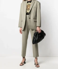 Anine Bing Green ‘Quinn’ Wool Blazer