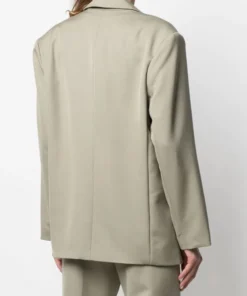 Anine Bing Green ‘Quinn’ Wool Blazer