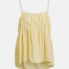 Rabens Saloner Yellow ‘Hailey’ Gathered Top Clothing