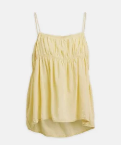 Rabens Saloner Yellow ‘Hailey’ Gathered Top Clothing