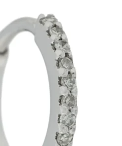 Maria Black Accessories 14kt White Gold 'Rainbow Huggie' Earring