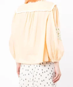 Rixo London 'Ren' Daisy Embroidered Blouse
