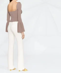 Self Portrait 'Ribbed Knit Bow Bust Top' New In 8 Self Portrait 'Ribbed Knit Bow Bust Top' New In