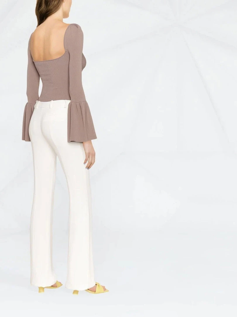 Self Portrait 'Ribbed Knit Bow Bust Top' New In 5 Self Portrait 'Ribbed Knit Bow Bust Top' New In