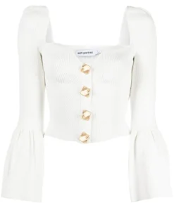 Self Portrait 'Ribbed Knit Cardigan'