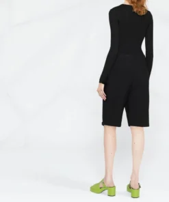 Self Portrait 'Ribbed Knit Cut Out Top'