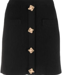 Self Portrait New In 'Ribbed Knit Mini Skirt'