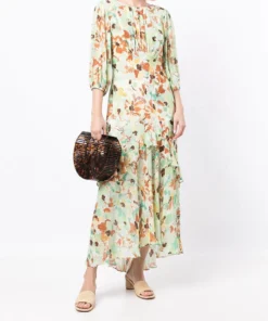 Rixo London 'Cheryl' Camo Floral Midi Dress