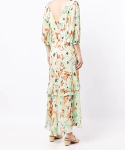 Rixo London 'Cheryl' Camo Floral Midi Dress
