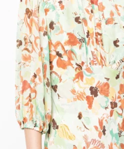 Rixo London 'Cheryl' Camo Floral Midi Dress
