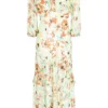 Rixo London 'Cheryl' Camo Floral Midi Dress
