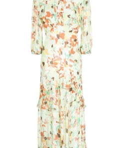 Rixo London 'Cheryl' Camo Floral Midi Dress