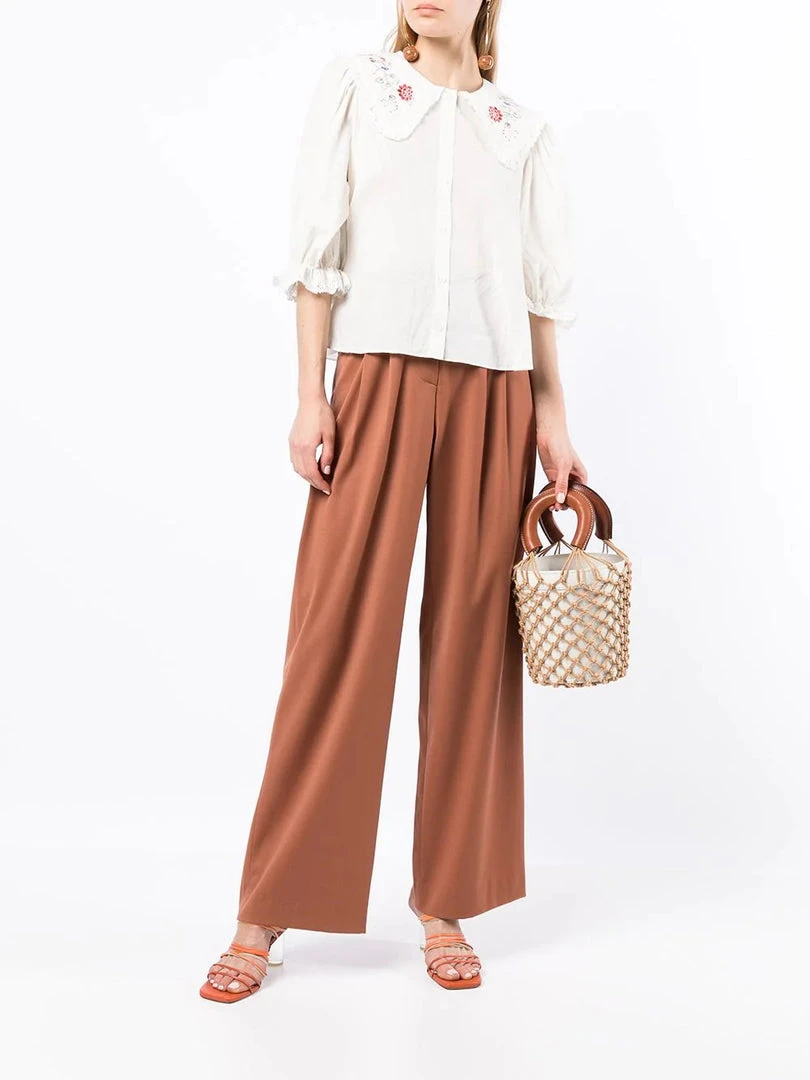 Rixo London 'Dallas' Embroidered Collar Shirt 4 Rixo London 'Dallas' Embroidered Collar Shirt