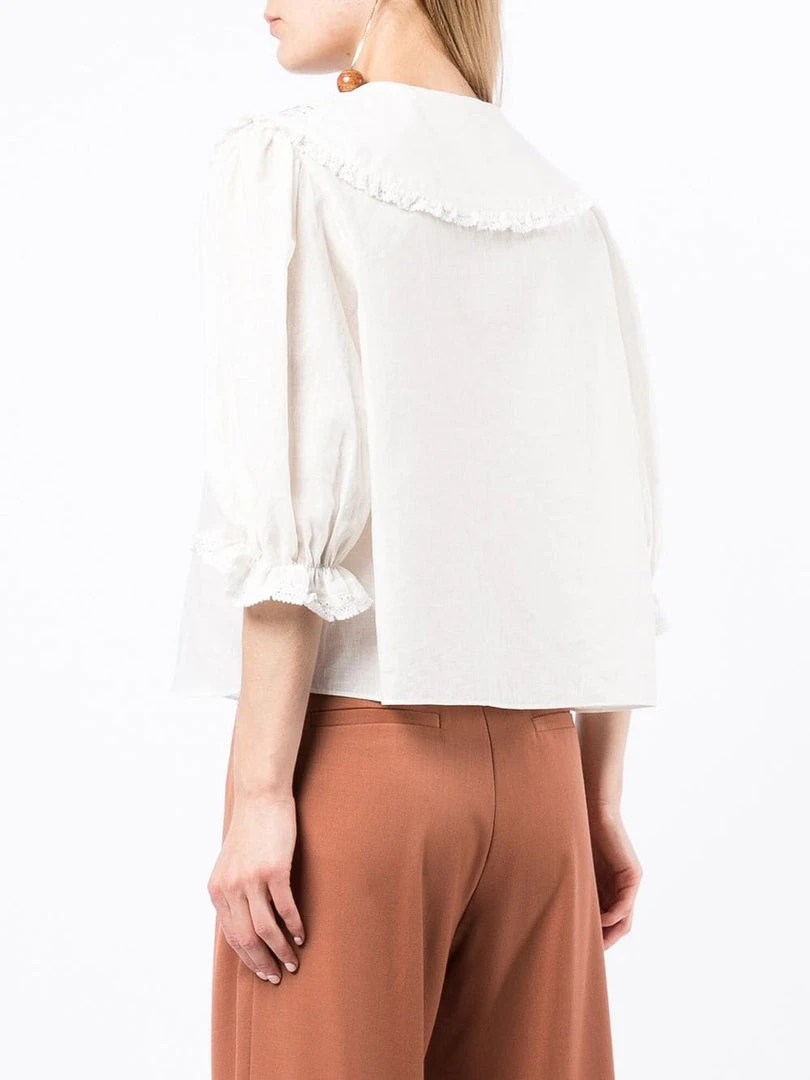 Rixo London 'Dallas' Embroidered Collar Shirt 6 Rixo London 'Dallas' Embroidered Collar Shirt