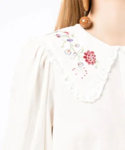 Rixo London 'Dallas' Embroidered Collar Shirt 11 Rixo London 'Dallas' Embroidered Collar Shirt