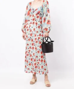 Rixo London 'Gio' Pansy Floral Midi Dress