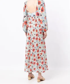 Rixo London 'Gio' Pansy Floral Midi Dress