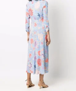 Rixo London 'Katie' Peony Floral Midi Dress