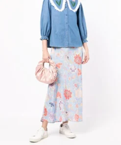 Rixo London 'Kelly' Peony Floral Midi Skirt