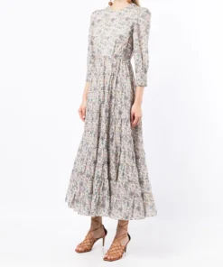 Rixo London 'Kristen' Pastel Floral Midaxi Dress