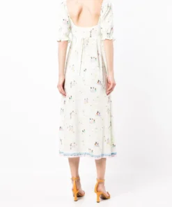 Rixo London 'Montenegro' Illustrated Midi Dress