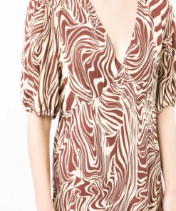 Rixo London ‘Poppy' Marble Zebra Print Midi Dress 41 Rixo London ‘Poppy' Marble Zebra Print Midi Dress