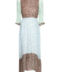 Rixo London 'Saffron' Floral Leopard Midi Dress