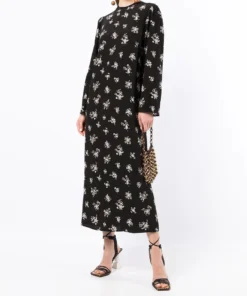 Rixo London 'Selena' Back Tie Floral Midi Dress