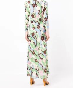Rixo London 'Selma' Floral Wave Print Midi Dress