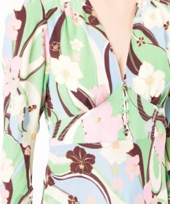 Rixo London 'Selma' Floral Wave Print Midi Dress