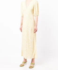 Rixo London 'Steph' Floral Tie Back Midi Dress