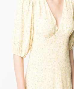 Rixo London 'Steph' Floral Tie Back Midi Dress