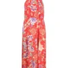 Rixo London 'Valerie' Neck Tie Floral Midi Dress
