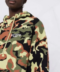 ROTATE Oversized 'Violana' Camo Logo Hoodie