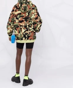 ROTATE Oversized 'Violana' Camo Logo Hoodie