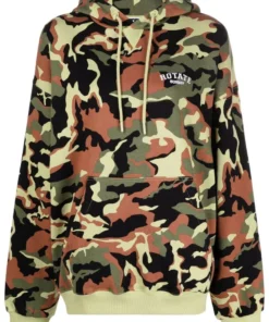 ROTATE Oversized 'Violana' Camo Logo Hoodie