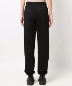 ROTATE 'Mimi' Black Logo Sweatpants Clothing