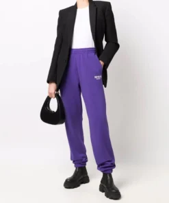 ROTATE 'Mimi' Purple Logo Sweatpants Clothing