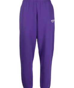 ROTATE 'Mimi' Purple Logo Sweatpants Clothing