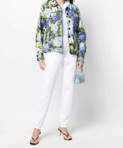 ROTATE Clothing 'Mimi' White Logo Sweatpants