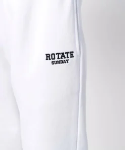 ROTATE Clothing 'Mimi' White Logo Sweatpants