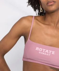 ROTATE Pink ‘Passio’ Logo Crop Top Clothing 10 ROTATE Pink ‘Passio’ Logo Crop Top Clothing