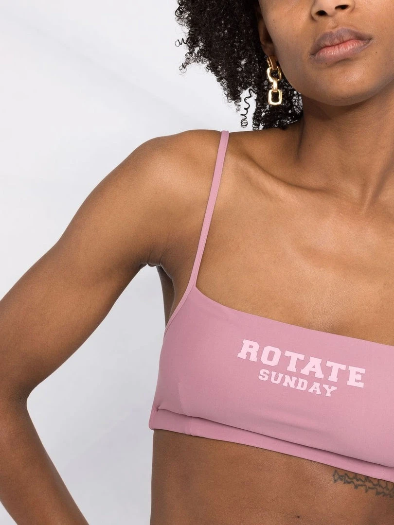 ROTATE Pink ‘Passio’ Logo Crop Top Clothing 5 ROTATE Pink ‘Passio’ Logo Crop Top Clothing