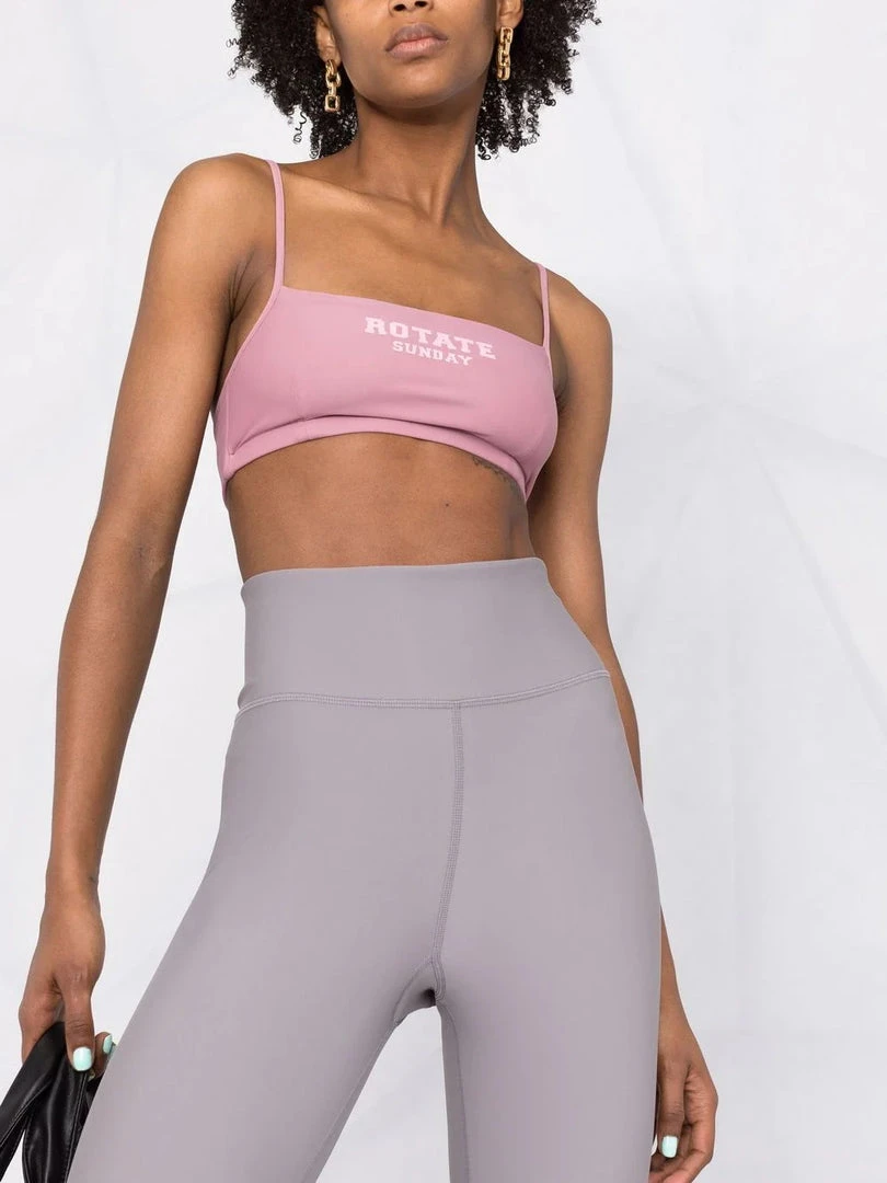 ROTATE Pink ‘Passio’ Logo Crop Top Clothing 7 ROTATE Pink ‘Passio’ Logo Crop Top Clothing